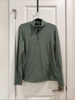 Olive Green Half-Zip Pullover